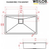 Мийка кухонна нержавіюча сталь WEILOR FILIGRAN WRC 7745 GRAPHIT
