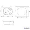 Мийка кухонна гранітна Minola MOG 1145-58 Базальт