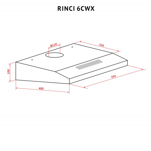 Витяжка плоска Perfelli RINCI 6CWX BIANCO