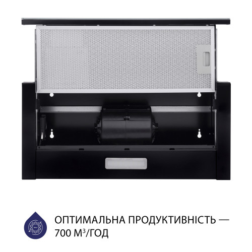 Витяжка телескопічна Minola HTLS 6234 BL 700 LED GLASS