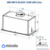 Витяжка повновбудована Minola HBI 6873 BL GLASS 1200 LED Line