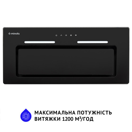 Витяжка повновбудована Minola HBI 6873 BL GLASS 1200 LED Line