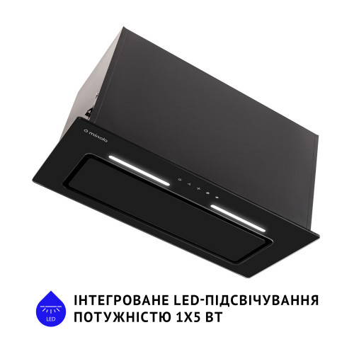 Витяжка повновбудована Minola HBI 6873 BL GLASS 1200 LED Line