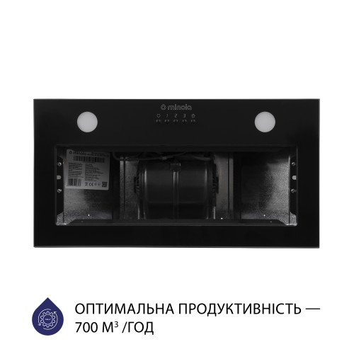 Витяжка повновбудована Minola HBI 52621 BL GLASS 700 LED