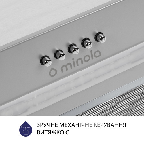 Витяжка повновбудована Minola HBI 5323 GR 800 LED