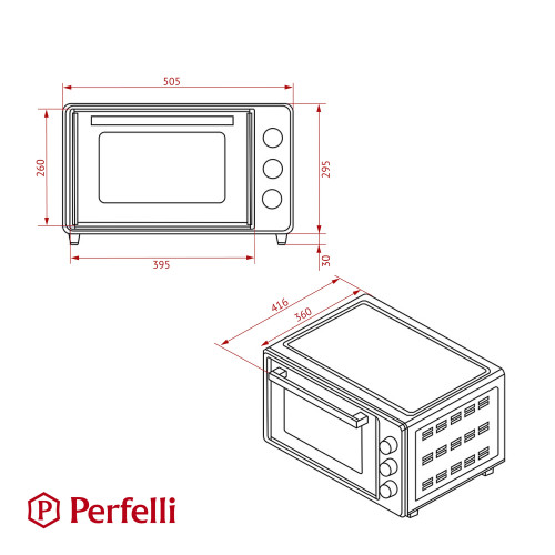 Електрична піч Perfelli CLASSIC 37 WHITE