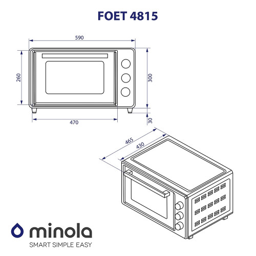 Електрична піч Minola FOET 4815 IV