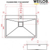 Мийка кухонна нержавіюча сталь WEILOR FILIGRAN WRC 7750 GRAPHIT
