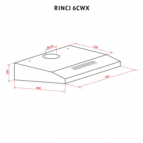 Витяжка плоска Perfelli RINCI 6CWX INOX