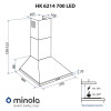 Витяжка купольна Minola HK 6214 BL 700 LED