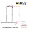 Витяжка декоративна Т-подібна WEILOR Slimline WP 6230 BL 1000 LED