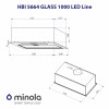 Витяжка повновбудована Minola HBI 5664 WH GLASS 1000 LED Line