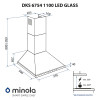 Витяжка купольна Minola DKS 6754 WH 1100 LED GLASS