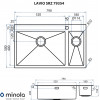 Мийка кухонна нержавіюча сталь Minola LAVIO SRZ 79354