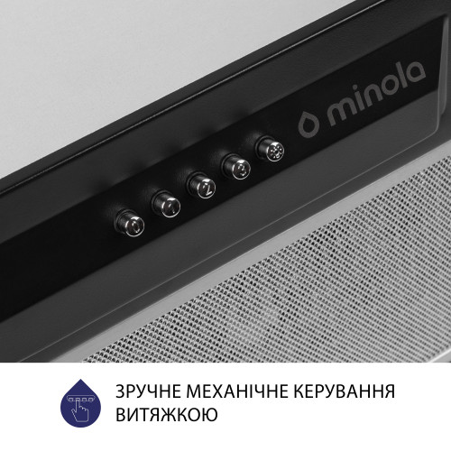 Витяжка повновбудована Minola HBI 5324 BL 800 LED