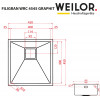 Мийка кухонна нержавіюча сталь WEILOR FILIGRAN WRC 4545 GRAPHIT