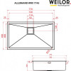 Мийка кухонна нержавіюча сталь WEILOR ALLERHAND WRX 7745