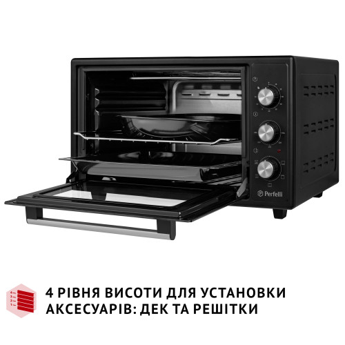 Електрична піч Perfelli TRIMO 37 BLACK