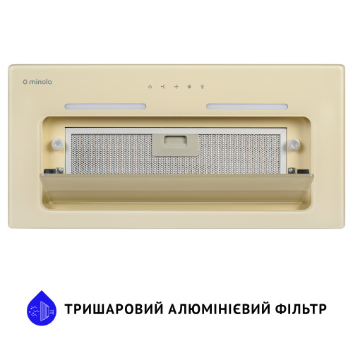 Витяжка повновбудована Minola HBI 6873 IV GLASS 1200 LED Line