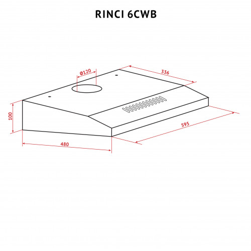 Витяжка плоска Perfelli RINCI 6CWB NERO