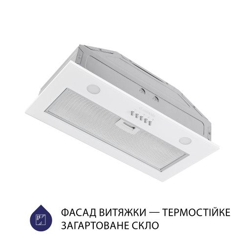 Витяжка повновбудована Minola HBI 5262 WH GLASS 700 LED