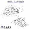 Витяжка повновбудована Minola HBI 5262 WH GLASS 700 LED