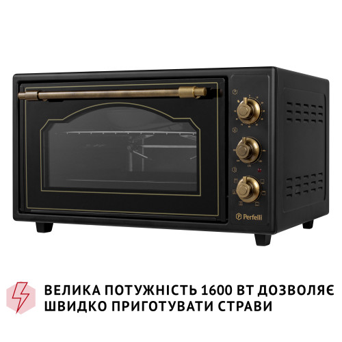 Електрична піч Perfelli LAGGIO 48 BLACK RETRO