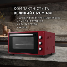 Електрична піч Perfelli TRIMO 48 RED