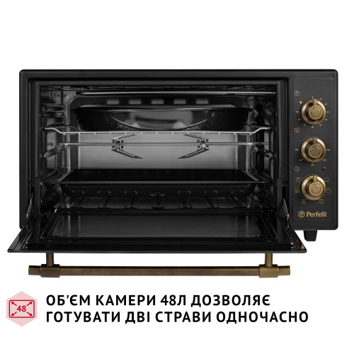 Електрична піч Perfelli LAGGIO 48 BLACK RETRO