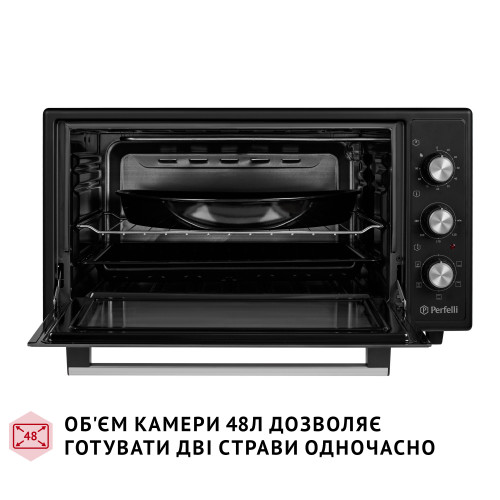 Електрична піч Perfelli TRIMO 48 BLACK